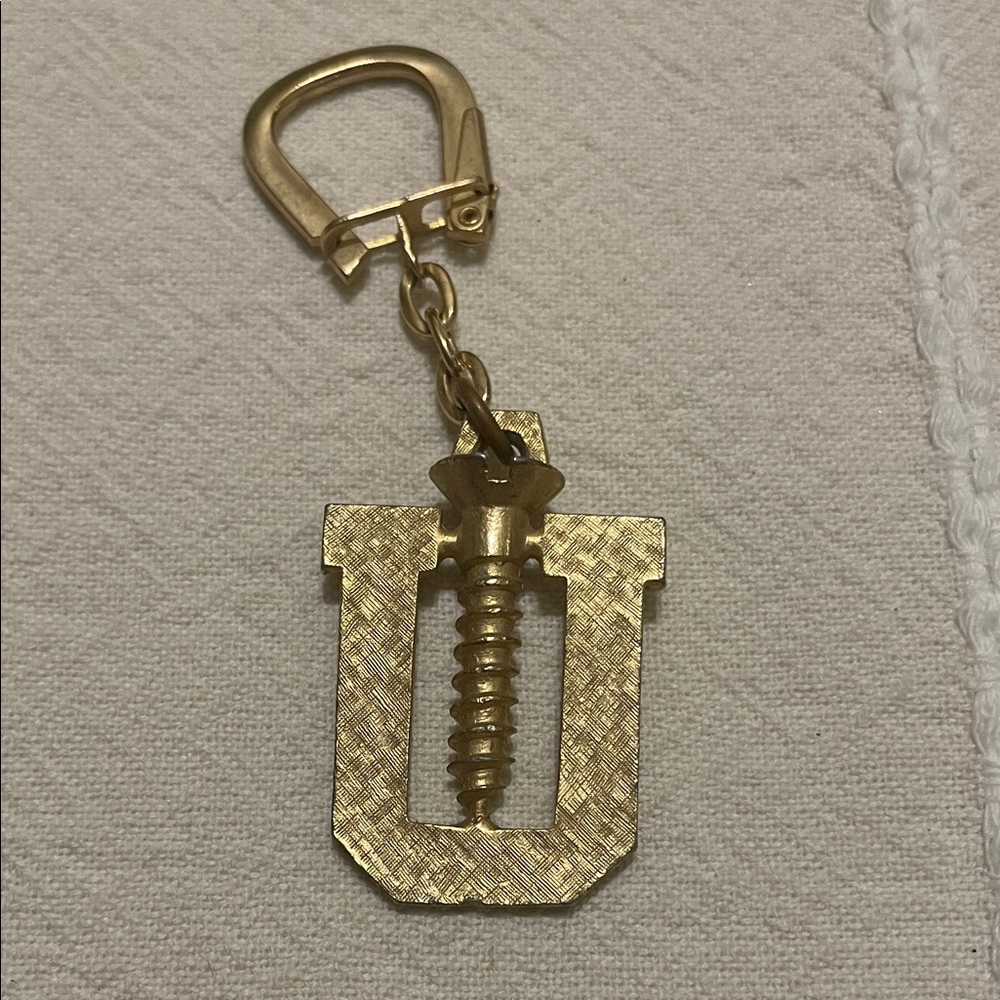 Gold Colored Screw Keychain